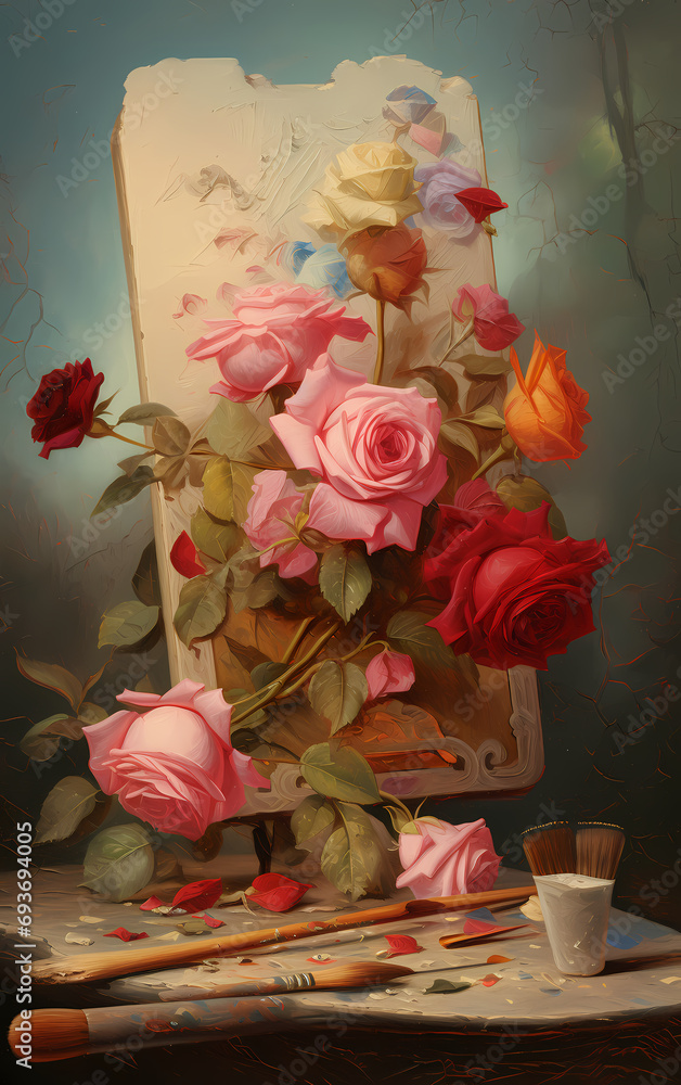 Poster bouquet of roses