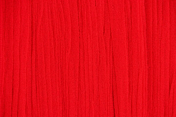 Texture and pattern with red gossamer cloth background.