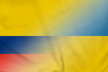 Colombia and Ukraine official flag international contract UKR COL