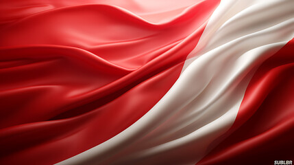 Obraz premium background of red and white wave cloth folds wallpaper design