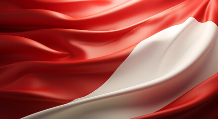 background of red and white wave cloth folds wallpaper design
