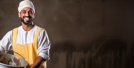 Arabic Man Janitor Professional Profession Attractive Environment Generative AI