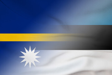 Nauru and Estonia political flag transborder relations EST NRU