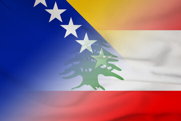 Bosnia and Herzegovina and Lebanon political flag international contract LBN BIH