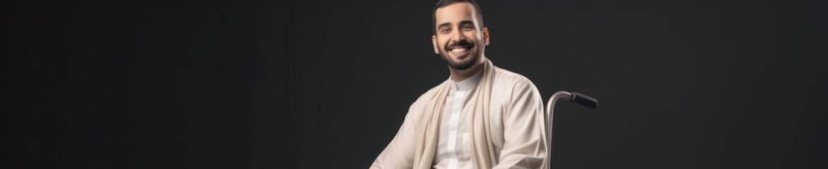 Fototapeta premium Arabic Man Occupational Therapist Job Career Good Looking Concept Generative AI