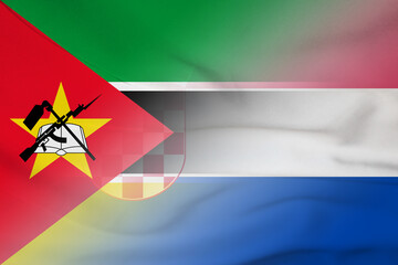 Mozambique and Croatia state flag international negotiation HRV MOZ