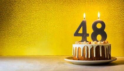 Number 48 Birthday cake . Forty-eight number birthday cake.	
