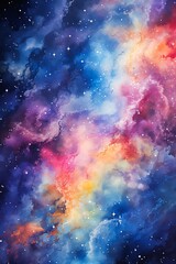 galaxy stars bright blue sky favorite cloud nebula pink palette anomalous object take place space purple auburn colors starry - obrazy, fototapety, plakaty