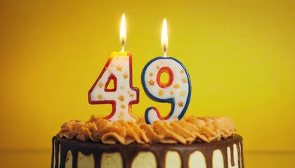 Number 49 Birthday cake. Forty nine birthday cake.	
