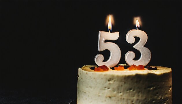 Number 53 Birthday cake. Fifty three number birthday cake	
