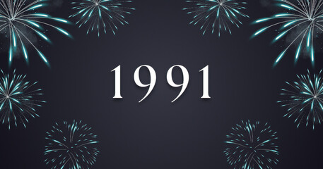 Vintage 1991 birthday, Made in 1991 Limited Edition, born in 1991 birthday design. 3d rendering flip board year 1991.