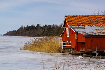 View of a house at the sea
