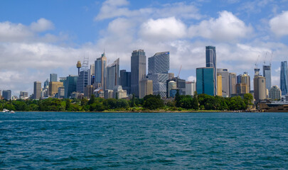 Fototapeta na wymiar Beautiful Sydney Australia cityscape seen from the bay