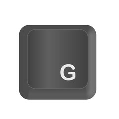 Vector Letter V in black on the keyboard