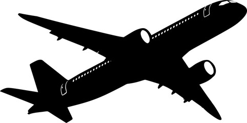 Graphic illustration of a commercial plane