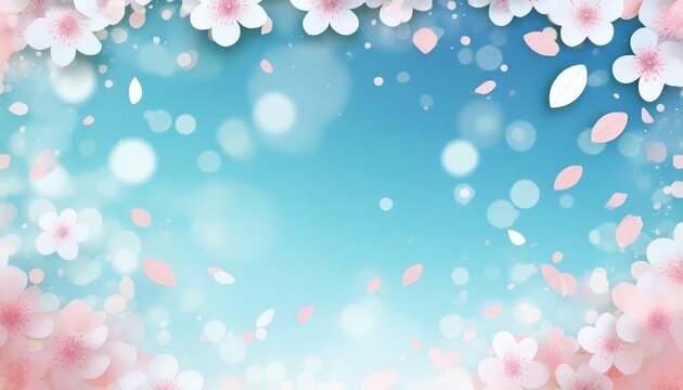 桜の花びらが舞う綺麗な背景