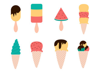 Ice cream set design in summer