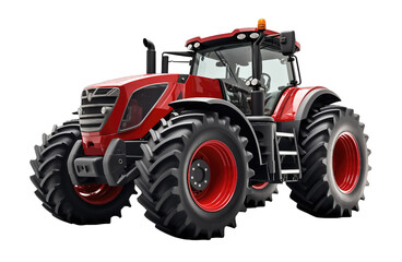 3D tractor isolated on transparent background. PNG file, cut out - obrazy, fototapety, plakaty