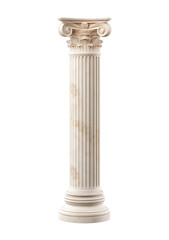 Greek pillar isolated on transparent background. PNG file, cut out - obrazy, fototapety, plakaty