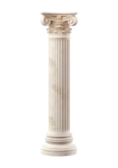 Foto op Canvas Greek pillar isolated on transparent background. PNG file, cut out ©  Jannatul Koraise