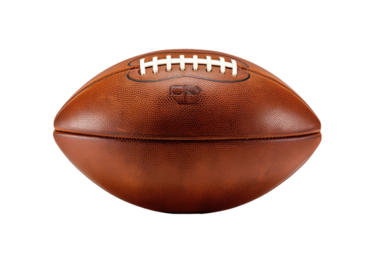 American football ball isolated on transparent background. PNG file, cut out