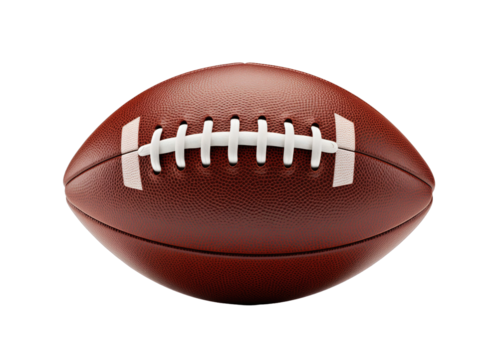 American football ball isolated on transparent background. PNG file, cut out