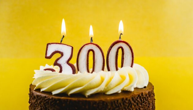 300 years Birthday cake. Three hundred number cake.	