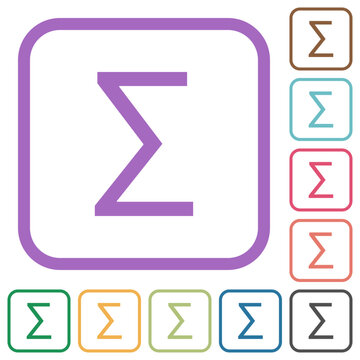 Sum symbol simple icons
