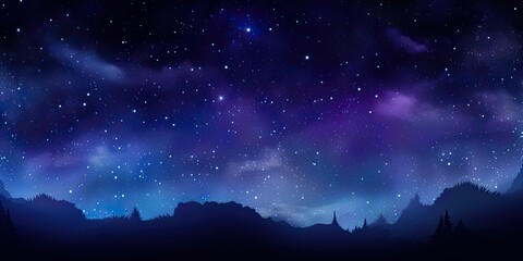 Mystical night sky background with a celestial dreamscape and enchanting hues