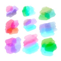 Set coloured paint spots stickers for fabrics and textiles and linens and gifts and cards and kids and hobbies