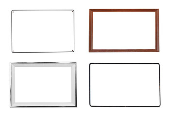 Set of empty space sign isolated on white background