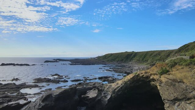 城ヶ島、日本のドローン映像、神奈川県、三浦市