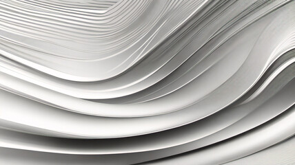Abstrakcyjna srebrna fala, chromowany baner, platynowa przestrzeń kopiowania, metalowy ruch, szary płyn, biały gradientowy blask, błyszczący materiał, płynny ruch. Abstrakcyjny projekt tekstu miejsca 