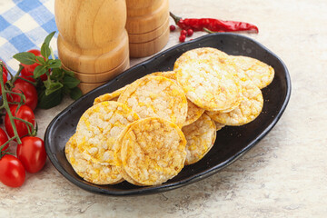 Natural organic grain rice chips