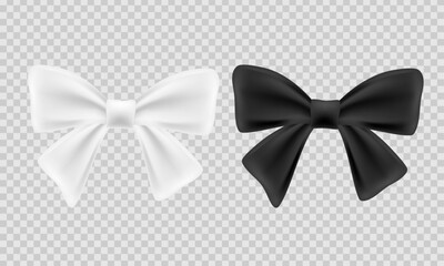 Vector black and white bow tie vector illustration isolated