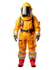 Naklejka premium fire safety suit, transparent background, isolated image, generative AI