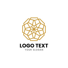 Fototapeta premium Meditation Spa Modern Luxury Logo Design Vector