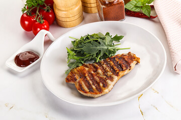 Delicous grilled pork meat steak