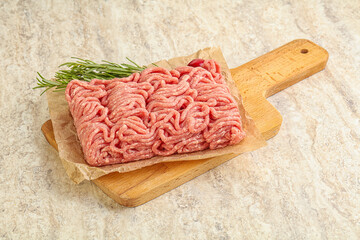 Raw beef minced meat for cooking