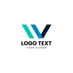 W Modern Logo Design Vector