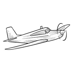 plane handdrawn illustration