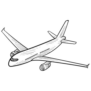 plane handdrawn illustration