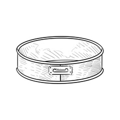 sieve handdrawn illustration