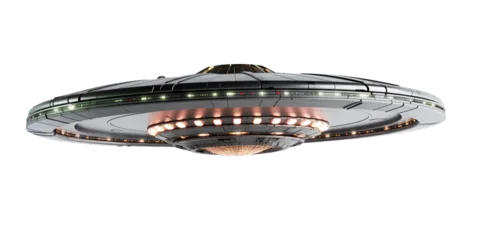 Fototapeten UFO, transparent background, isolated image, generative AI © Elmi
