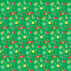 Draw seamless pattern for chrismast