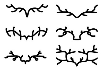 silhouette of deer animal antlers