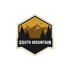 South Mountain Badge Logo Design Vector