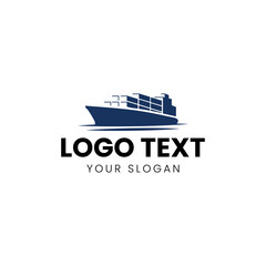 Modern Shipping Transport Service Logo Design Vector