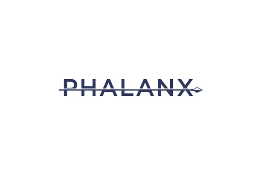 Phalanx spear weapon logo design, ancient greek soldier icon symbol.