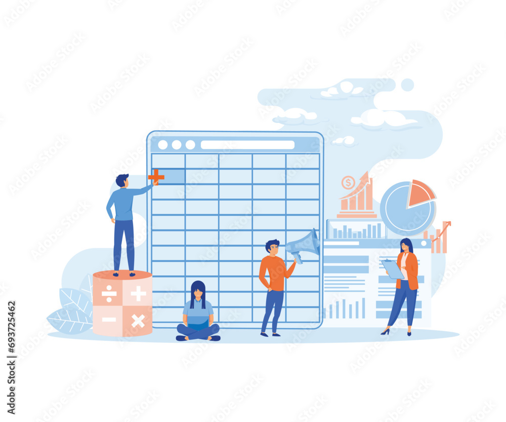 Poster software for accounting with sheets, formulas, calculator. creating a balance sheet is easier with s